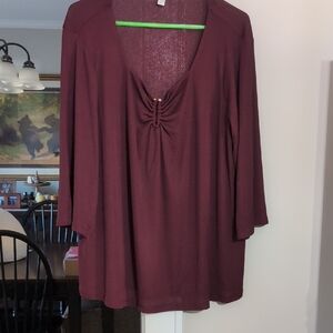 Cato Deep Burgundy Blouse